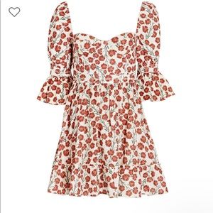 Agua by Agua Bendita Cedro Floral Linen Mini Dress